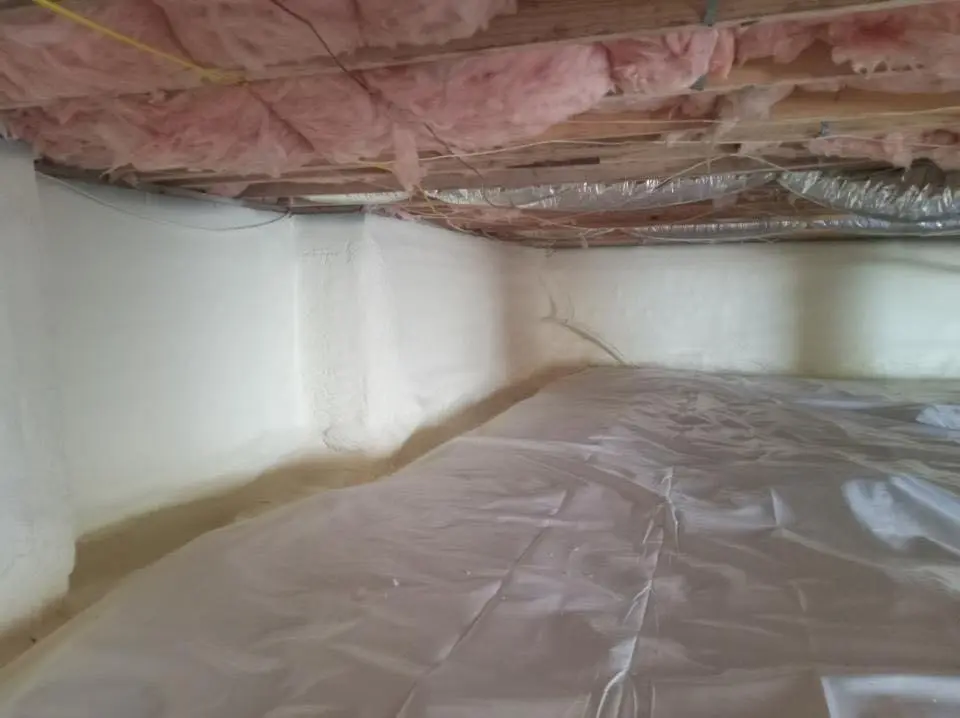 Crawl space encapsulation with closed-cell spray foam for Spray Foam Roofing Repair in Rockledge